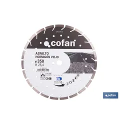 DISCO DIAM. ASFALTO, HORMIGON VIEJO 350MM