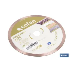 DISCO PORCELANICO MAQUINAS DE MESA 200mm - H25,4