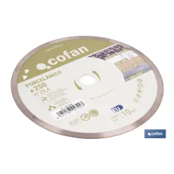 DISCO PORCELANICO MAQUINAS DE MESA 250mm - H25,4