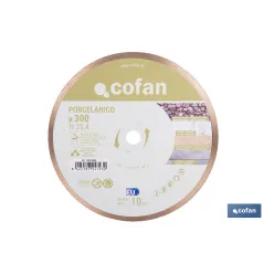 DISCO PORCELANICO MAQUINAS DE MESA 300mm - H25,4