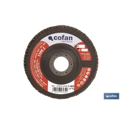 DISCO LAMINADO ESTANDAR PLANO 115 MM. G-40 ZIRCONIO