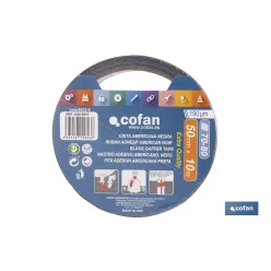 CINTA AMERICANA NEGRA 190 MICRAS 50 MM X 10 M