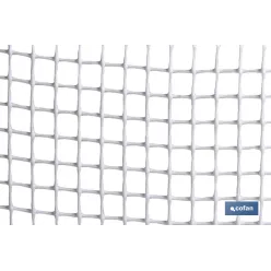 MALLA PLAST. CUADRADA JARDIN 10mm BLANCO 1x25m