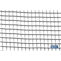 MALLA PLAST. CUADRADA JARDIN 10mm GRIS PLATA 1x25m