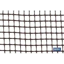 MALLA PLAST. CUADRADA JARDIN 10mm MARRON 1x25m