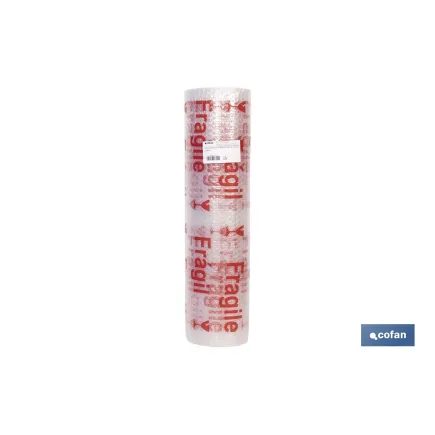 ROLLO DE PLÁSTICO DE BURBUJA FRÁGIL 40 G/M2, 0,6 X 5 M