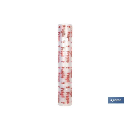 ROLLO DE PLÁSTICO DE BURBUJA FRÁGIL 40 G/M2, 1,2 X 10 M