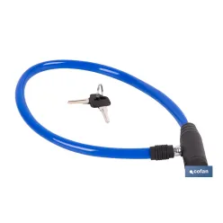 CANDADO DE BICICLETA CON CABLE DE ACERO Ø5 MM 500 MM