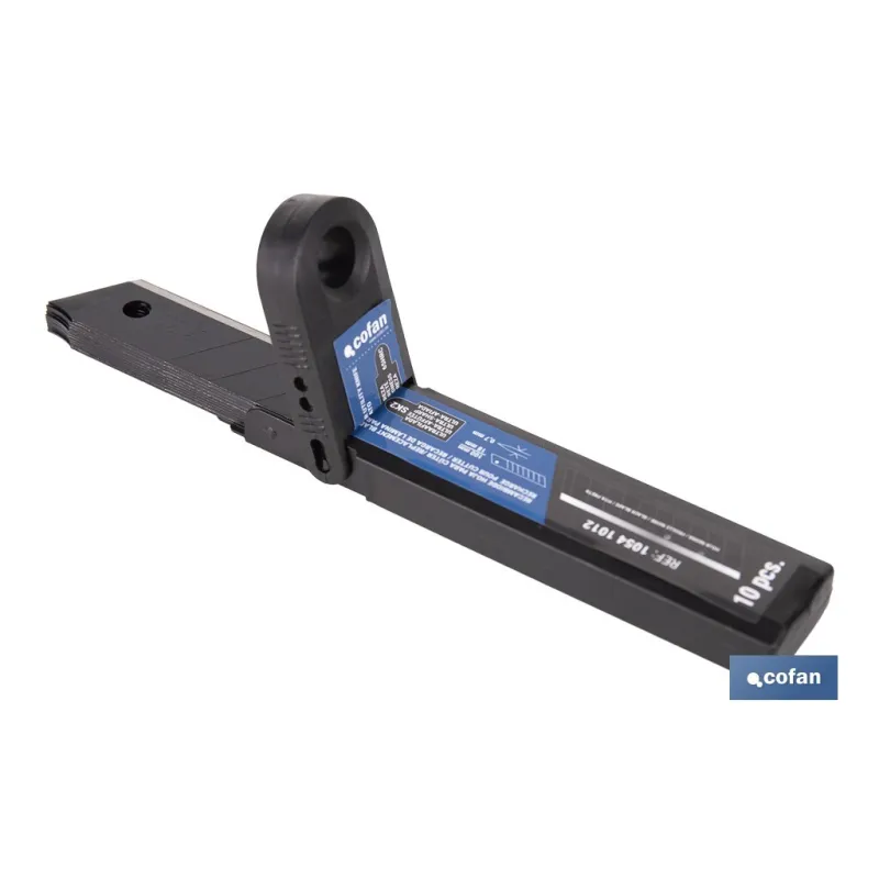 RECAMBIO 10 UDS. HOJA NEGRA SK2 65HRC PARA CÚTER 18 X 100 X 0,7 MM