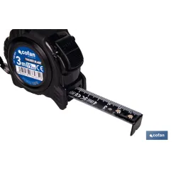 FLEXÓMETRO HOJA NEGRA DOBLE CARA 19 MM X 3 M