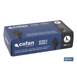 CAJA 100 UNDS. GUANTES DE NITRILO NEGRO T - M