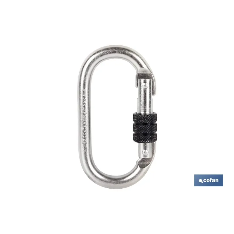 MOSQUETÓN CON ROSCA SEGURIDAD