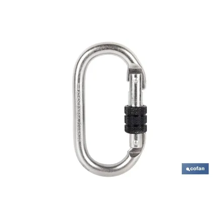 MOSQUETÓN CON ROSCA SEGURIDAD