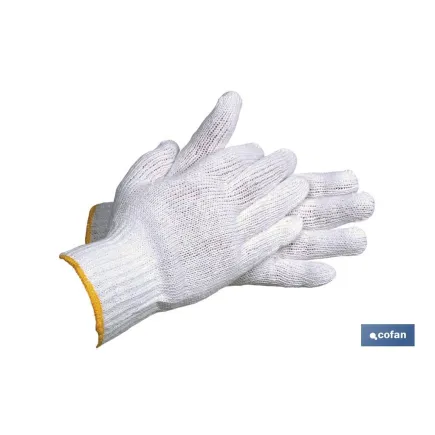 BLÍSTER DE GUANTE DE PUNTO DE ALGODÓN CON PUÑO ELÁSTICO VENTA UNITARIA