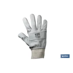 GUANTE AJUSTABLE DE PIEL DE FLOR VACUNO REFORZADO TALLA 11 VENTA UNITARIA