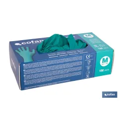 CAJA 100 UDS. GUANTES NITRILO VERDE COFAN PROTECCION FITOSANITARIOS T-M