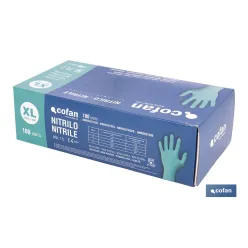 CAJA 100 UDS. GUANTES NITRILO VERDE COFAN PROTECCION FITOSANITARIOS T-XL