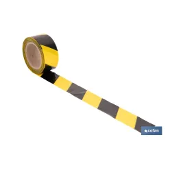 CINTA BALIZAM. AMARILLA/NEGRA 50MM X 100MTS