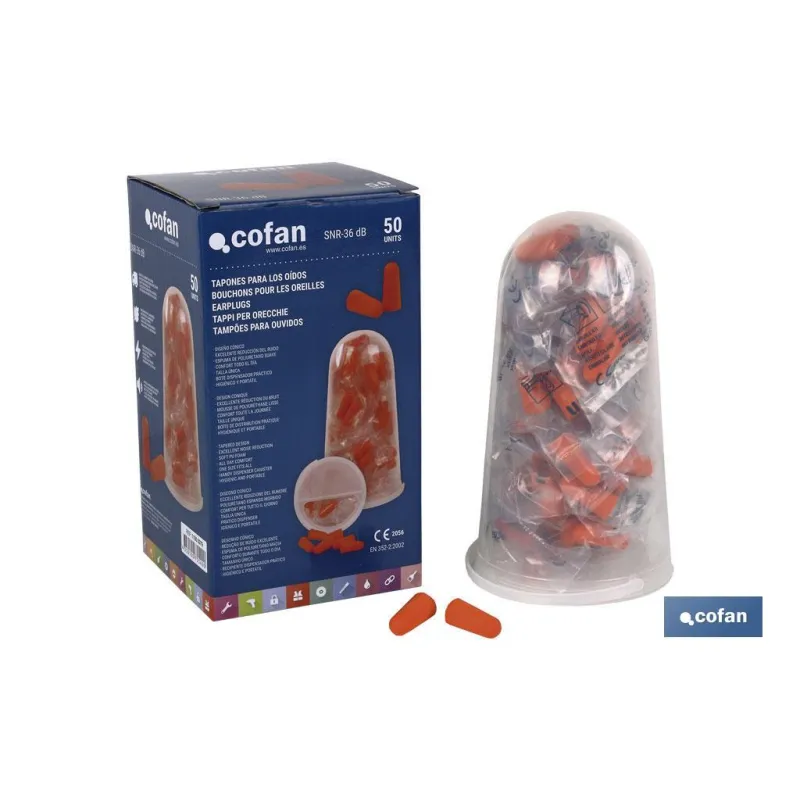 PACK 50 TAPONES (25 par) OIDOS  PU SNR36