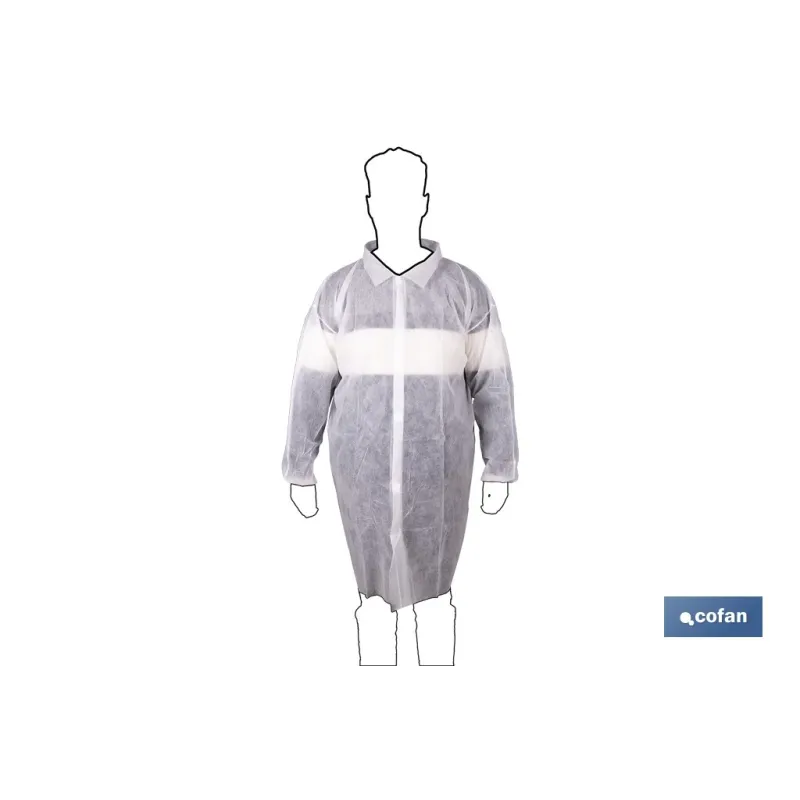 BATA BLANCA DESECHABLE DE PP TALLA ÚNICA