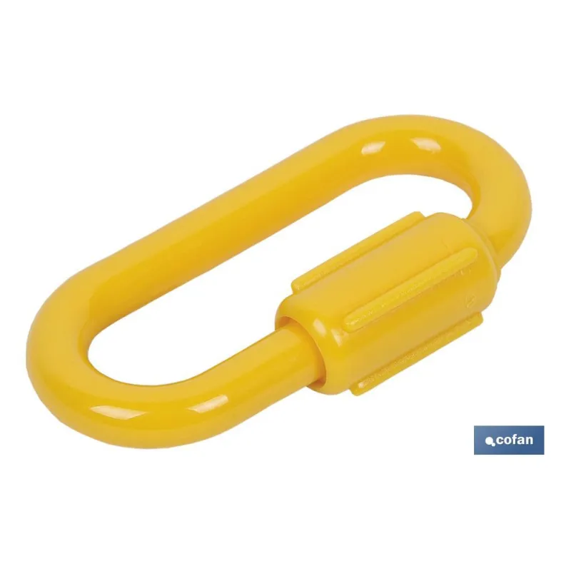 ESLABON UNION CADENA PLÁSTICO 8mm AMARILLO