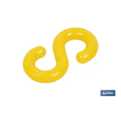 GANCHO S  CADENA PLÁSTICO 8mm AMARILLO