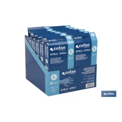 CAJA 30 UNDS. GUANTES NITRILO T-L