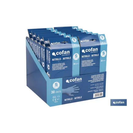 CAJA 30 UNDS. GUANTES NITRILO T-S