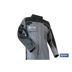 MONO DE TRABAJO BIRO 280gms/m GRIS-NEGRO T-XS