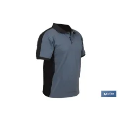 POLO BALDER ELASTANO 210 G/M2 GRIS OSCURO-NEGRO TALLA XXXL