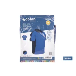 POLO FREYJA ELASTANO 210 G/M2 AZUL-NEGRO TALLA M