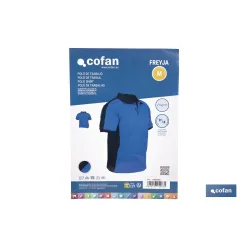 POLO FREYJA ELASTANO 210 G/M2 AZUL-NEGRO TALLA XXL