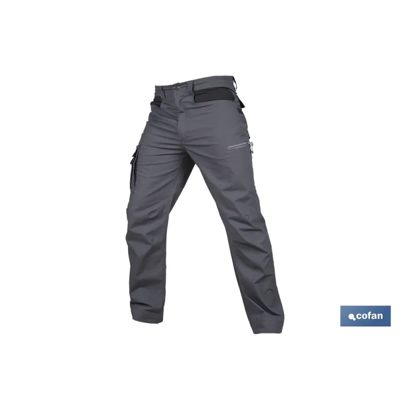 PANTALÓN DE TRABAJO LOKI ELASTANO 215 G/M2 GRIS ANTRACITA TALLA 48