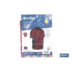 POLO HELA ELASTANO 210 G/M2 ROJO OSCURO-NEGRO TALLA XXL