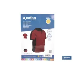 POLO HELA ELASTANO 210 G/M2 ROJO OSCURO-NEGRO TALLA XXL