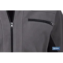 CHAQUETA POLAR MODELO WALKER 370 G/M GRIS-NEGRO TALLA XXXL