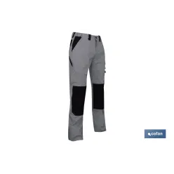 PANTALÓN TRABAJO PLUTÓN ELASTANO GRIS-NEGRO T-60