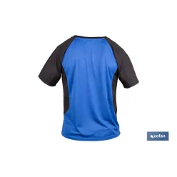 CAMISETA TRANSPIRABLE MODELO PILOTE AZUL-NEGRA 160 g/m2 TALLA-L