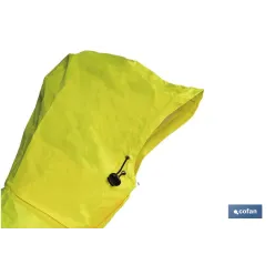 CHAQUETA DE LLUVIA DE ALTA VISIBILIDAD MODELO SAGITARIO AMARILLA Y AZUL TALLA L