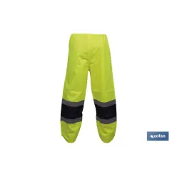 PANTALÓN DE LLUVIA DE ALTA VISIBILIDAD MODELO BELLATRIX AMARILLA Y AZUL TALLA XXXL