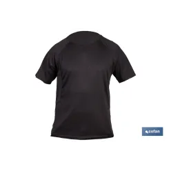 CAMISETA TRANSPIRABLE MODELO PILOTE NEGRA 160 g/m2 TALLA-M