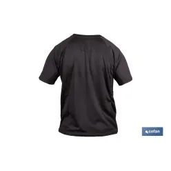 CAMISETA TRANSPIRABLE MODELO PILOTE NEGRA 160 g/m2 TALLA-M