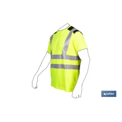 CAMISETA DE ALTA VISIBILIDAD MODELO ATLAS AMARILLA Y NEGRA TALLA XXXL