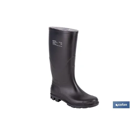 BOTA ALTA DE AGUA PVC NEGRA OB FO SR TALLA 39