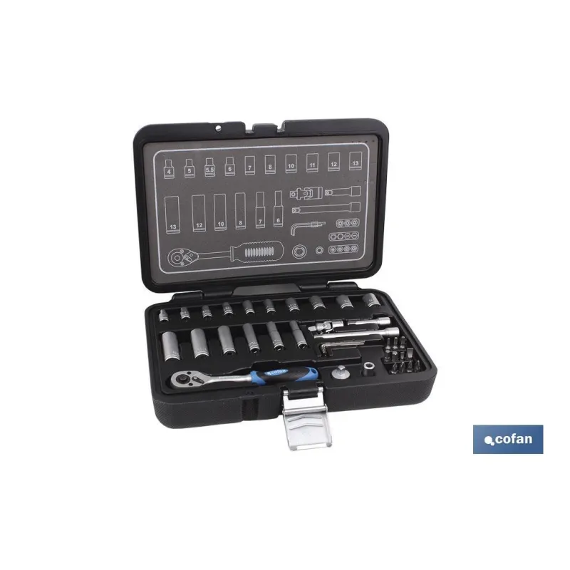 MALETIN 36 PCS PROFESIONAL VASOS 1/4