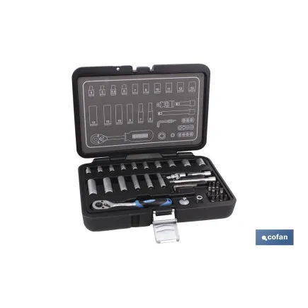 MALETIN 36 PCS PROFESIONAL VASOS 1/4