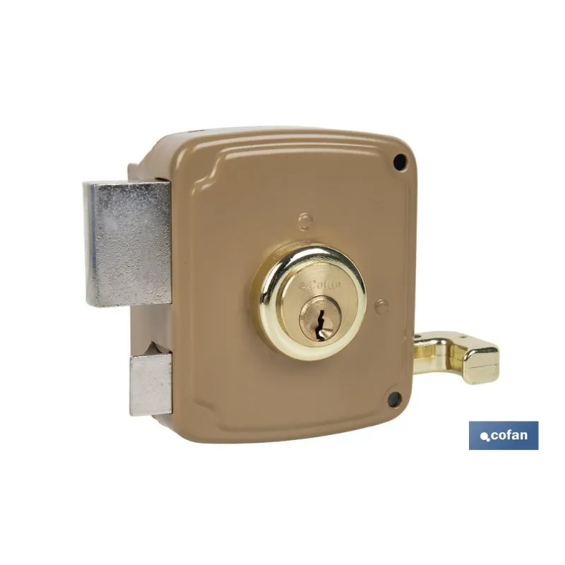 CERRADURA SOBREPONER C/CERRADERO 120mm DERECHA