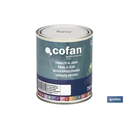 ESMALTE AL AGUA (750 ML) BLANCO BRILLO