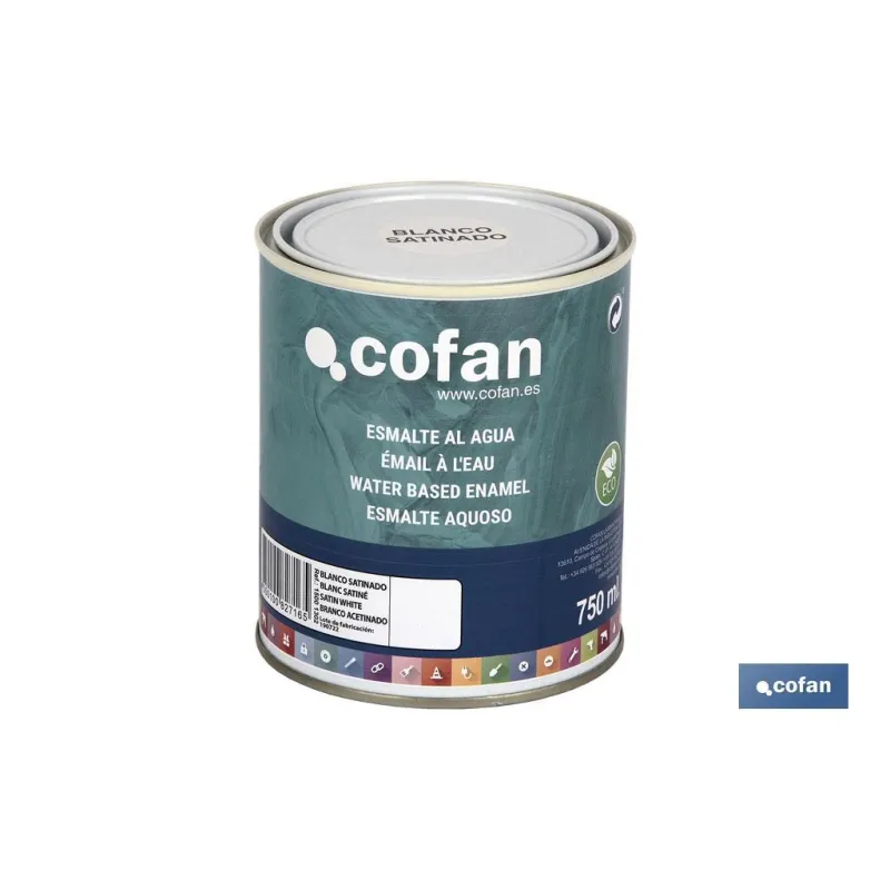 ESMALTE AL AGUA (750 ML) BLANCO SATINADO