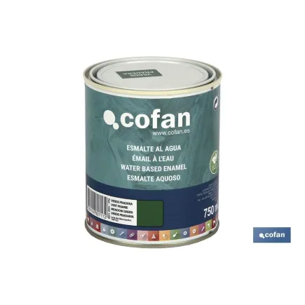 ESMALTE AL AGUA (750 ML) VERDE PRADERA BRILLO